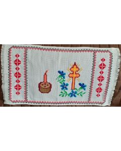 Embroidered Easter Basket Cover -02
